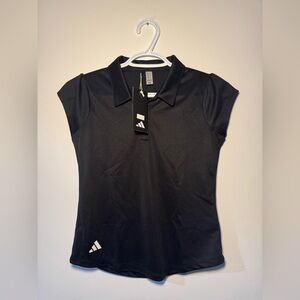 Adidas Black Golf Polo Shirt Kids | Size 9–10Y / 140 | NWT